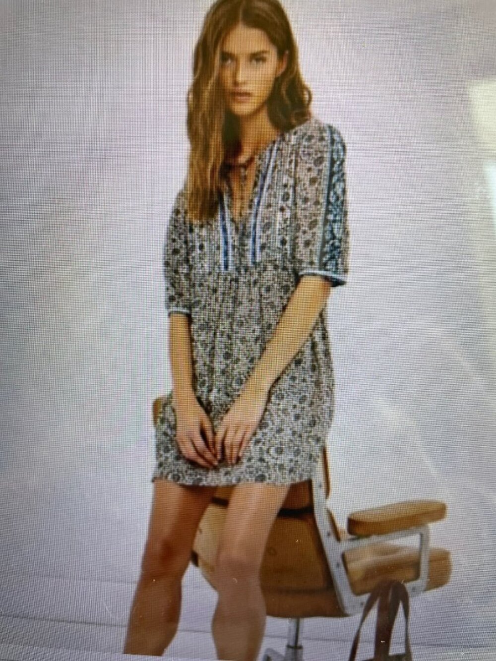 ba&sh Parisian Floral Travis Lady Tunic size M BoHo V neck short dress